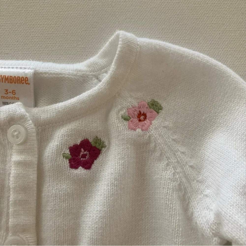 Gymboree Baby Girl 3-6 Months Flamingo Top Floral Sweater Tutu Pant Set Outfit